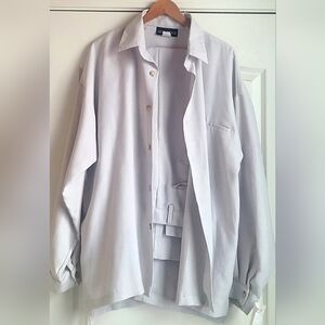 Men 2 Piece Leisure Walking Suit Long Sleeves by Alden Ridge - Sz XL Taupe